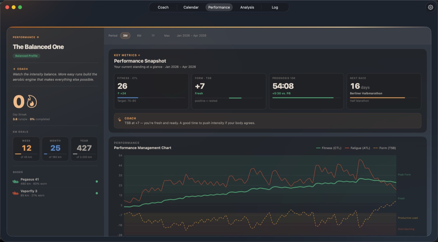 Runnerd Performance Tab